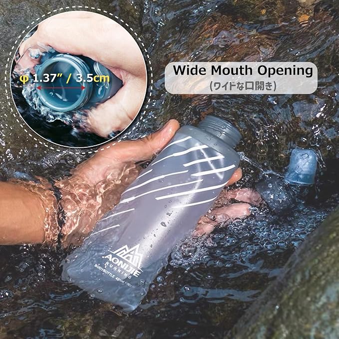 Azarxis TPU Soft Flask Collapsible Water Bottles BPA-Free 250ml 350ml 500ml - Image 4