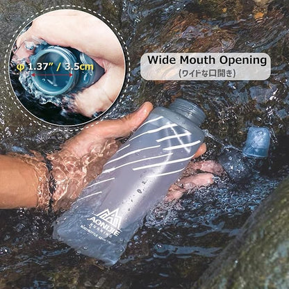 Azarxis TPU Soft Flask Collapsible Water Bottles BPA-Free 250ml 350ml 500ml - Image 4