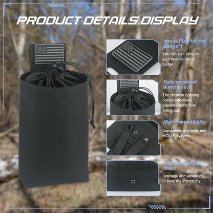 Tactical Dump Pouch for Battle Belt & MOLLE Systems | Foldable Mag Pouch - Image 6