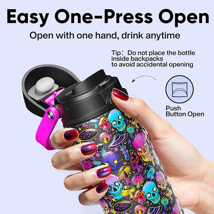 Insulated Water Bottle with Straw - Image 4