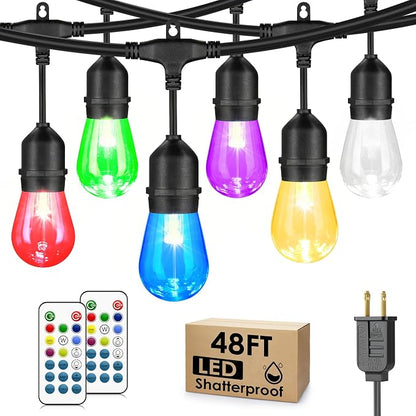 Larkvue 48FT RGBW Outdoor String Lights by Larkvue
