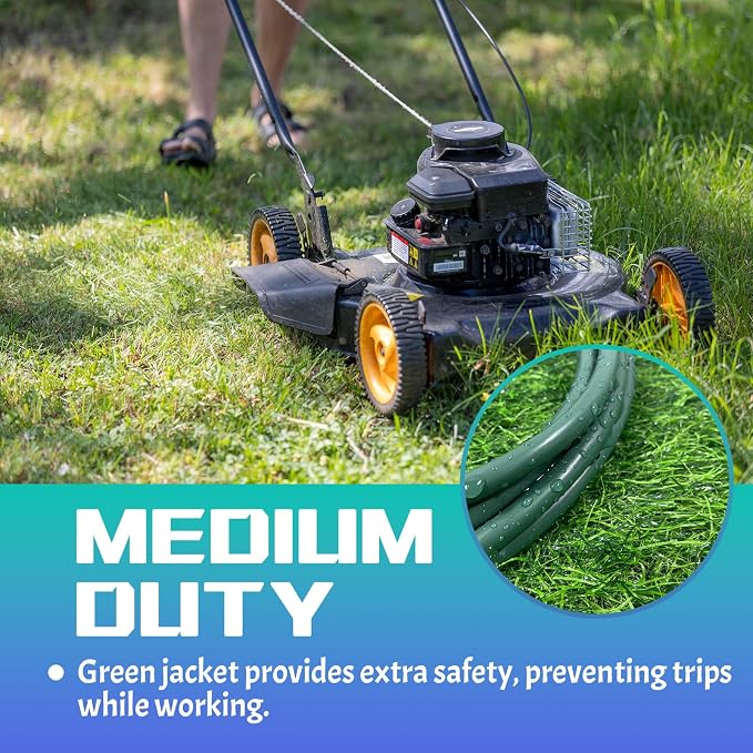 Indoor Outdoor Extension Cord 10 FT, 16/3 SJTW Weatherproof Green Electrical - Image 6