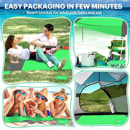 EASYFUN Beach Blanket Sandproof Oversized, Portable Picnic Mat - Image 6