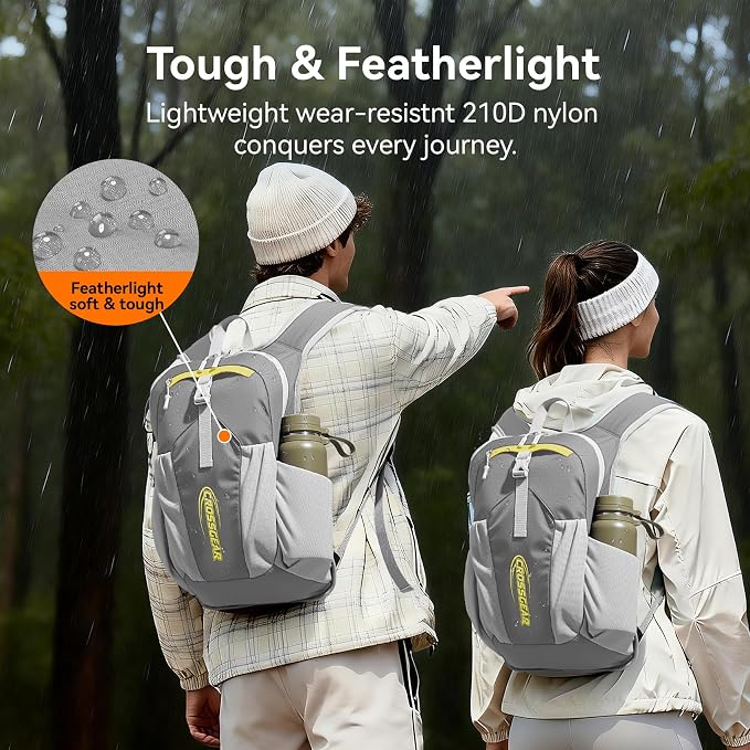 16L Small Hiking Backpack, CROSSGEAR Lightweight Waterproof Foldable Backpack - Image 4