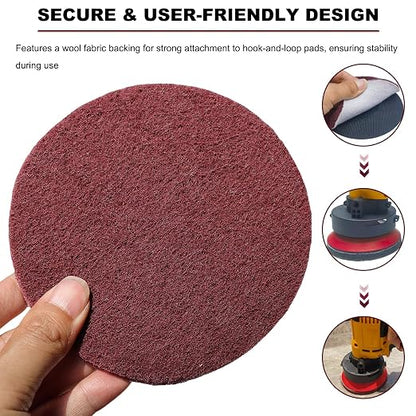 15 Pack 5 Inch Hoop and Loop Multipurpose Scrubber Scouring Pads - Image 3