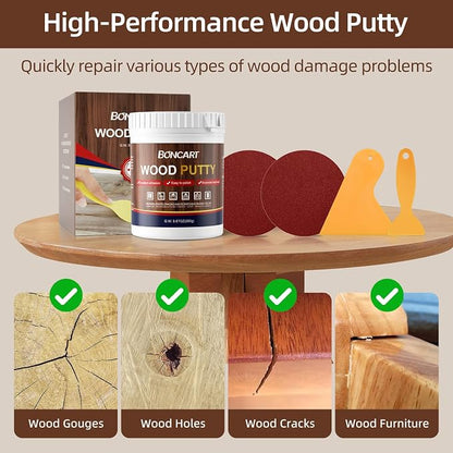 BONCART Mahogany Wood Filler, Wood Putty can Quickly Repair Holes, and Scorched - Image 2