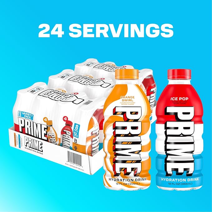 PRIME Hydration Ice Pop & Orange Swirl Sports Drinks - Image 7
