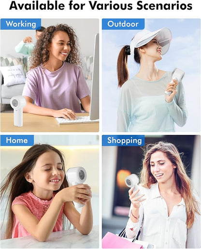WHATOOK Portable Handheld Mini Fan: High Speed Cooling Fan, 10 Hours Battery - Image 6