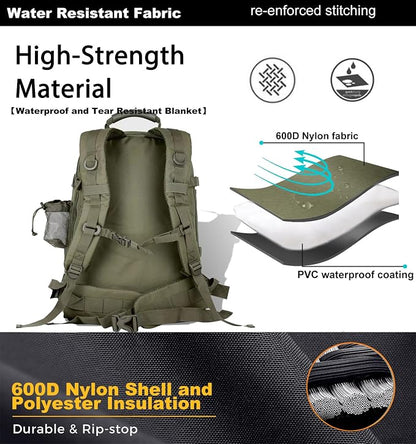 Large Military Bug Out Bag 3 Day Pack Expandable Backpack Army Daypack - Image 6