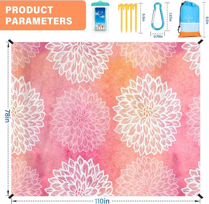 Famstar Beach Blanket Oversized Extra Large78 X 110", Waterproof Sandproof - Image 6