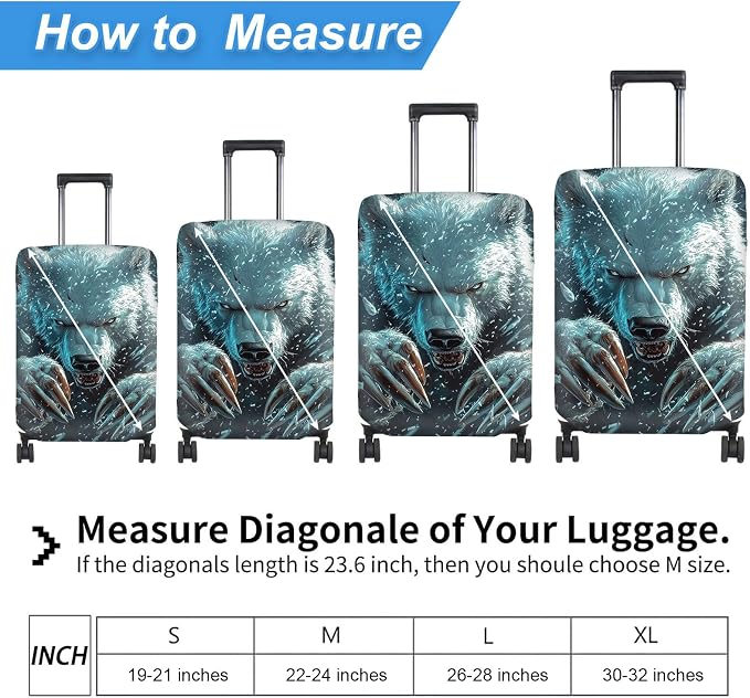 Luggage Cover Protector for 26-28 Inch Suitcases, TSA Approved Elastic Travel - Image 2