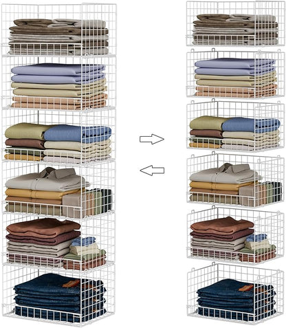 Yociyoga 6-Tier Stackable Closet Organizers and Storage Shelves, Closet Shelf by FollowWithYociyogaTogether