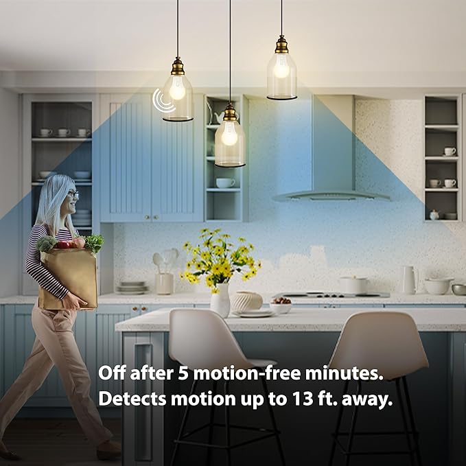 Feit Electric LED Motion Sensor Light Bulb, A19 60W Equivalent, Non-Dimmable - Image 5
