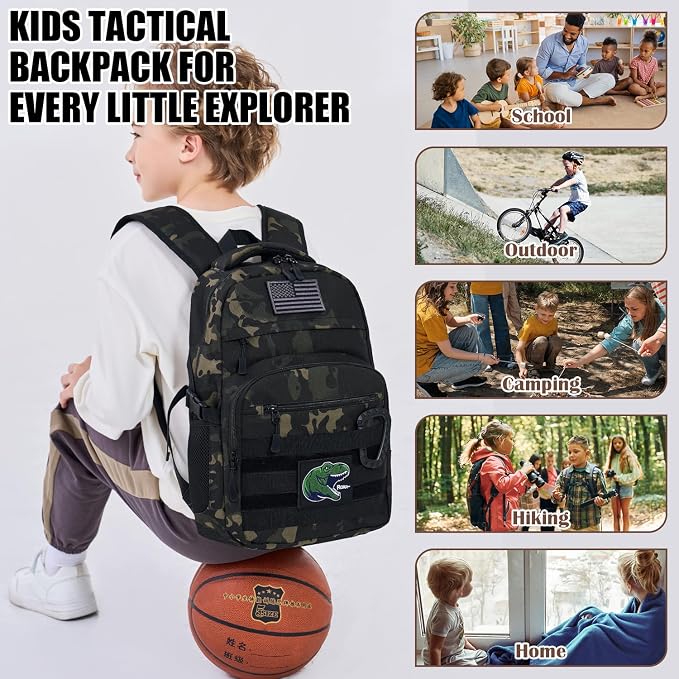 Kids Tactical Backpack Army Molle Bookbag Military Boys Backpack - Image 6