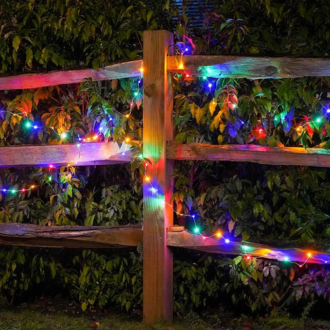 2-Pack 200 LED Solar Fairy Lights Outdoor, Upgraded Oversize Lamp Beads & Super - Image 4