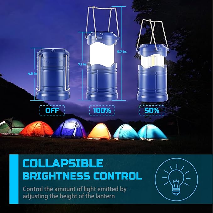 Lichamp LED Camping Lantern, 4 Pack Battery Powered Flashlight - Image 4
