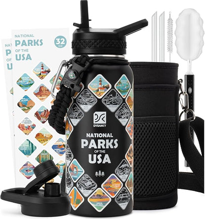 DYSANKY National Parks Water Bottle – 32 oz Insulated Stainless Steel Bottle by DYSANKY
