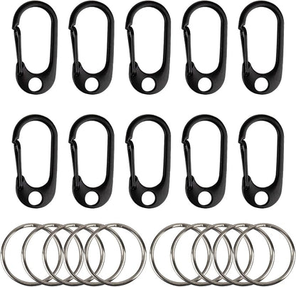 SWATOM Small Mini Carabiner Clip Tiny Spring Snap Hook Keychains Micro by SWATOM