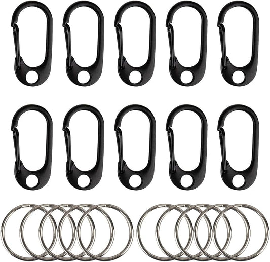 SWATOM Small Mini Carabiner Clip Tiny Spring Snap Hook Keychains Micro by SWATOM