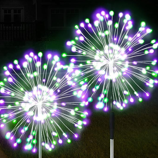 JJGoo Solar Firework Lights, 2 Pack 150 LEDs 2 Lighting Modes Solar Lights by JJGoo