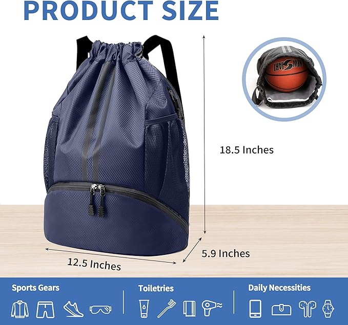 JELUTAR Drawstring Backpack Gym Bag - Image 2