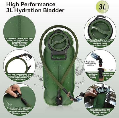 MARCHWAY Tactical Molle Hydration Pack Backpack - Image 6