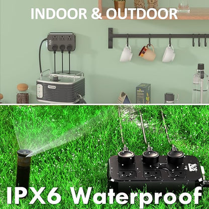 IPX6 Outdoor Power Strip Weatherproof, Waterproof Surge Protector - Image 6