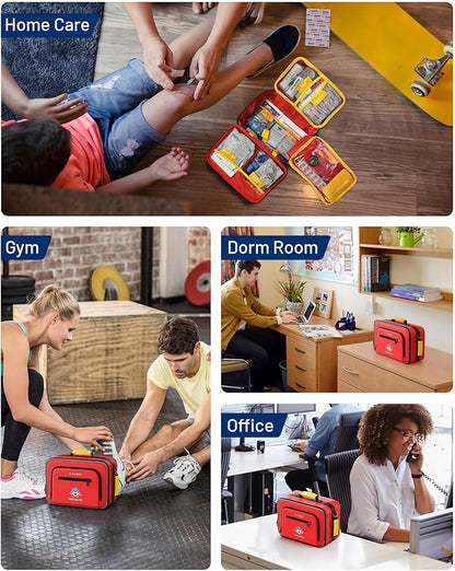 500 PCS First Aid Kit for Travel Camping Car Home Businesses, Well-Organized - Image 3
