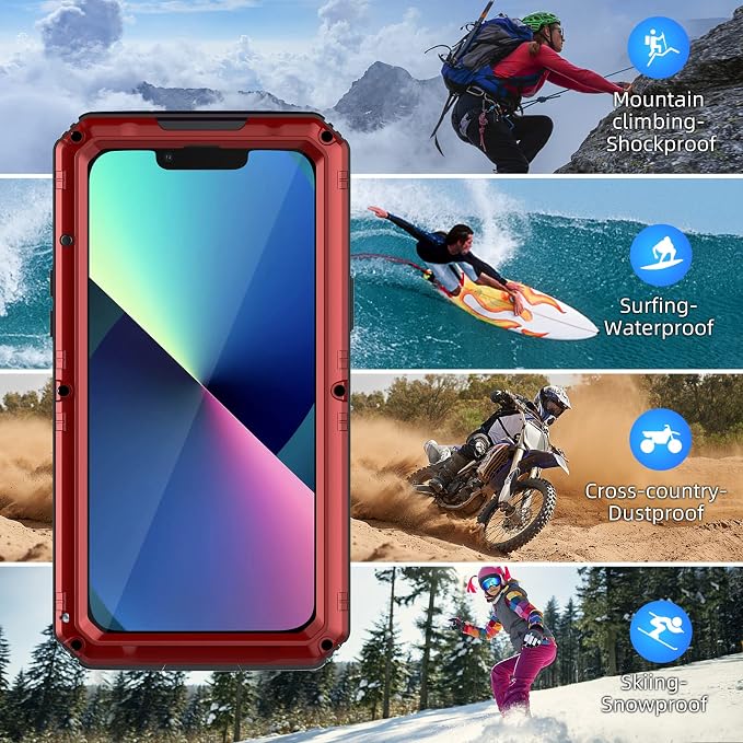 Mitywah Waterproof Case for iPhone 13, Heavy Duty Military Grade Drop - Image 7
