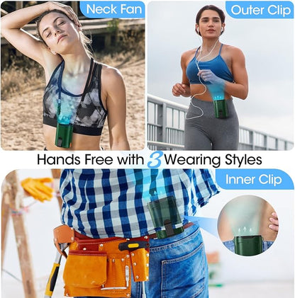 Heelkl 2026 AI Portable Fan Rechargeable, 4 Speeds Strong Airflow, Personal - Image 4
