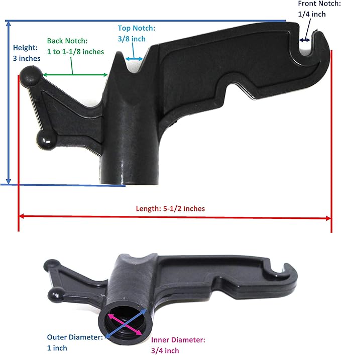 JSP Manufacturing Multi-Purpose Plastic Utility Hook Screw On Pole Attachment - Image 4