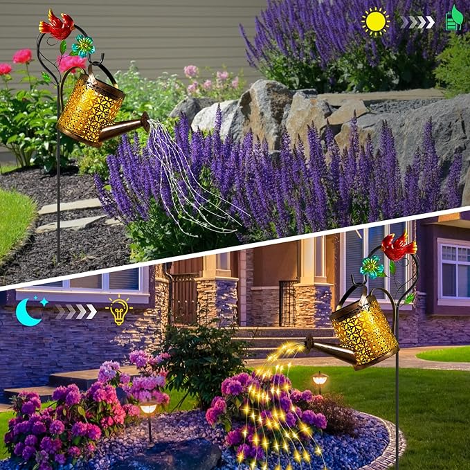 Mothers Day Gifts Solar Lights Outdoor, Watering Can - Image 5
