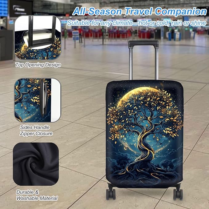 Luggage Cover Protector for 30-32 Inch Suitcases, TSA Approved Elastic Travel - Image 3