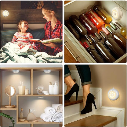 Reoshine Under Cabinet Lighting, LED Puck Lights AA Battery Operated, Closet - Image 6
