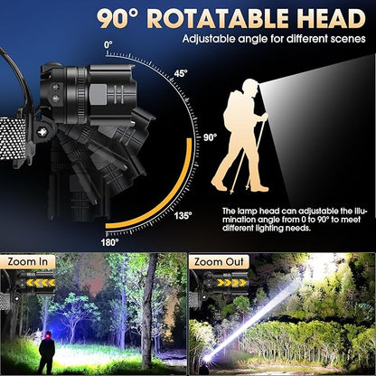 ATDOALL Super Bright LED Headlamp 4 Pack, High Lumen Rechargeable Head Lamp - Image 5