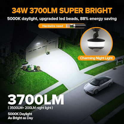 LUTEC 34W 3700 Lumen LED Security Lights Motion Sensor Light Outdoor - Image 2