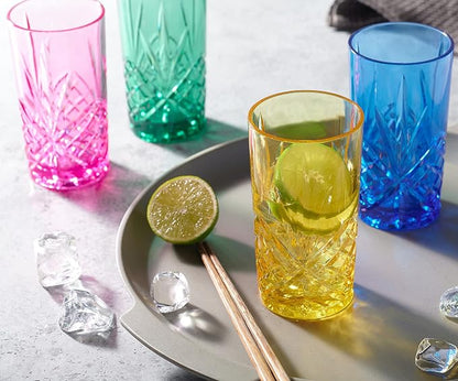 Godinger Acrylic Highball Glasses, Tall Beverage Highballs Drinking Glasses Cups - Image 2