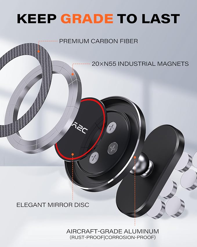 A2C Alloy Magnetic Golf Cart Phone Holder - Image 7