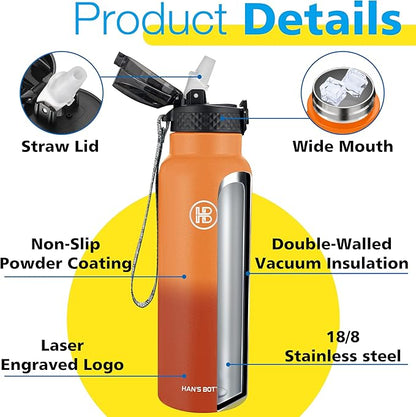 Han's Bottle Sports Water Bottle - 24 Oz - Image 5