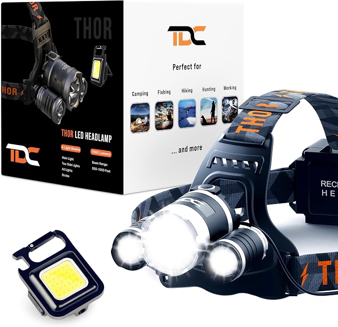 TDC Head Lamp Led Rechargeable Super Bright by TDC