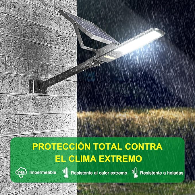 Engrepo Solar Street Lights Outdoor, 15000lm IP67 Waterproof Flood Light - Image 4
