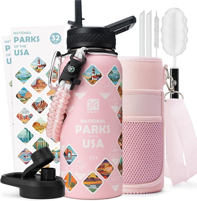 DYSANKY National Parks Water Bottle – 32 oz Insulated Stainless Steel Bottle by DYSANKY
