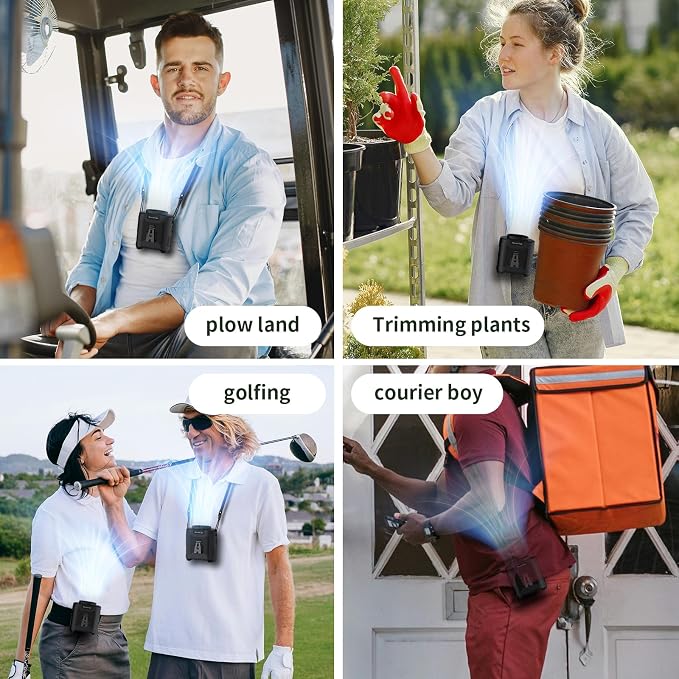 Socool 10000mAh Portable Waist Fan Clip on Wearable Belt Personal Fan - Image 9