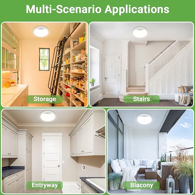 zemty 4Pack 9inch Motion Sensor Ceiling Lights Wired, 18W 1800lm 3CCT/3 - Image 7