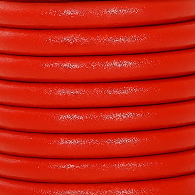 Mandala Crafts Round Genuine Red Leather Cord - Image 3