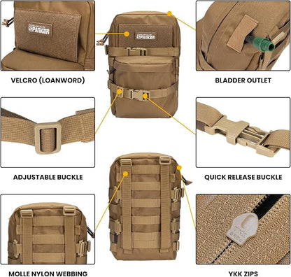 EXCELLENT ELITE SPANKER Tactical MOLLE Hydration Backpack Water Bladder Carrier - Image 3