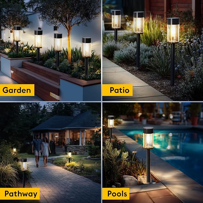 8 Pack Solar Pathway Lights Outdoor Waterproof, High Brightness LED Solar - Image 6