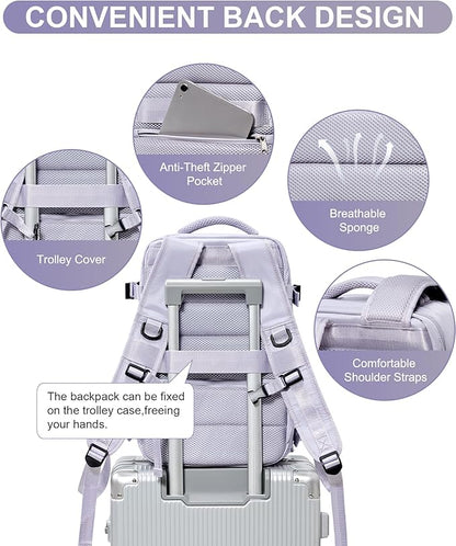 WONHOX Large Travel Backpack Carry on Flight Approved Laptop Work Business - Image 5