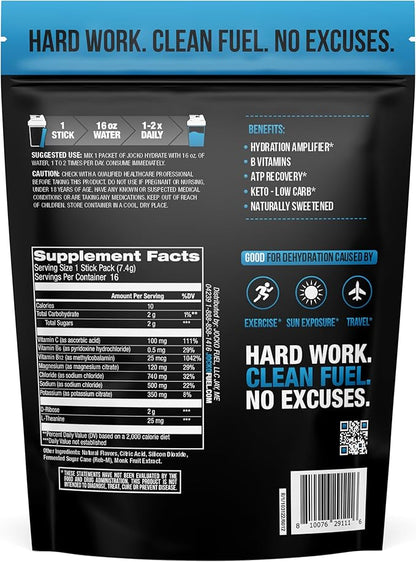 Jocko Fuel Hydrate Electrolytes Powder Packets Low Sugar - Image 2