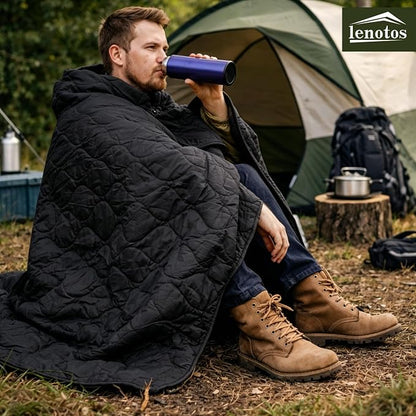 Lenotos Woobie Blanket, Thermal Insulated Military Poncho Liner, Water-Resistant - Image 6